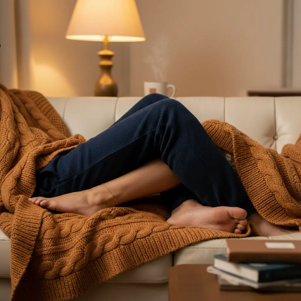 Couple cozy night polaroid memory